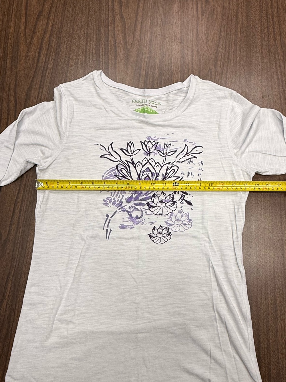 Earth Yoga White Long-Sleeve Floral Graphic Tee Size Xl - Picture 5 of 7